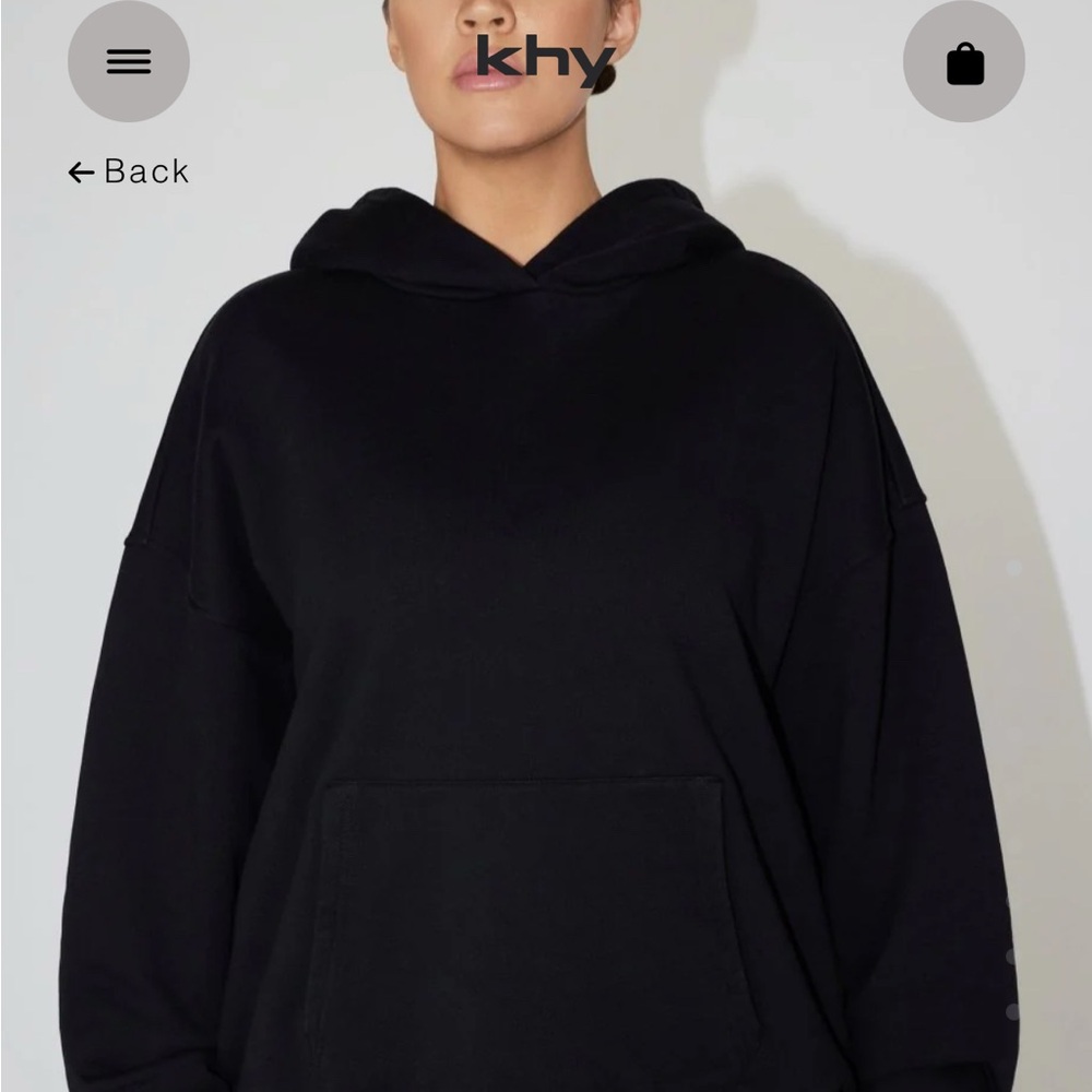 KHY black heavy weight hoodie
